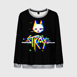 Свитшот мужской Stray glitch logo, цвет: 3D-меланж