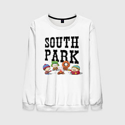 Свитшот мужской South park кострёр, цвет: 3D-белый