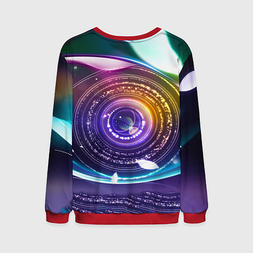 Мужской свитшот Глаз Вселенной / 3D-Красный – фото 2