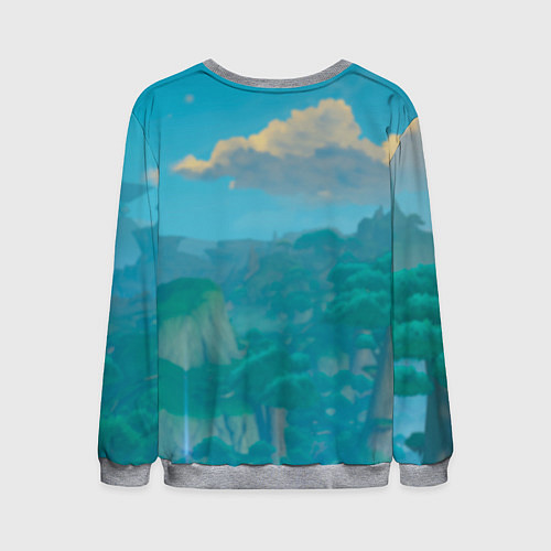 Мужской свитшот Паймон в примогеме / 3D-Меланж – фото 2