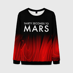 Мужской свитшот Thirty Seconds to Mars red plasma