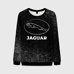 Мужской свитшот Jaguar с потертостями на темном фоне