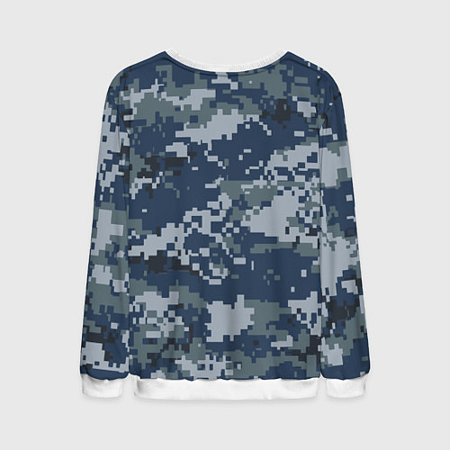 Мужской свитшот Камуфляж Росгвардия цифра / 3D-Белый – фото 2