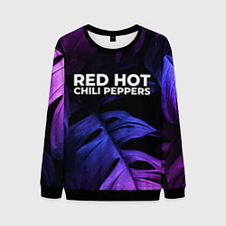 Мужской свитшот Red Hot Chili Peppers neon monstera