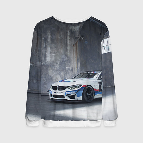 Мужской свитшот BMW M4 GT4 - racing team - motorsport / 3D-Белый – фото 2
