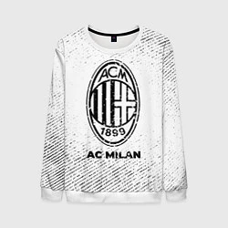 Мужской свитшот AC Milan с потертостями на светлом фоне