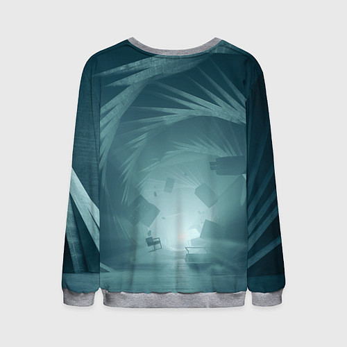 Мужской свитшот Аномалия в бюро / 3D-Меланж – фото 2