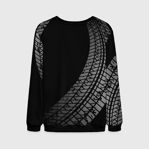 Мужской свитшот Tesla tire tracks / 3D-Черный – фото 2