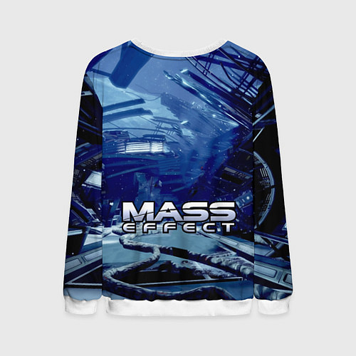 Мужской свитшот Mass Effect 2 - место гибели Нормандии / 3D-Белый – фото 2