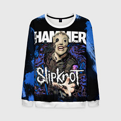 Свитшот мужской Slipknot hammer blue, цвет: 3D-белый