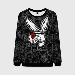 Свитшот мужской Playboy Skull - Rabbit 2023, цвет: 3D-черный