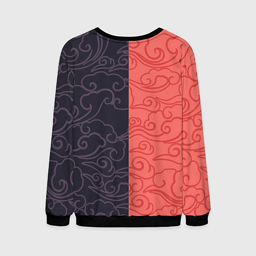 Мужской свитшот Dragon Quest asian pattern / 3D-Черный – фото 2