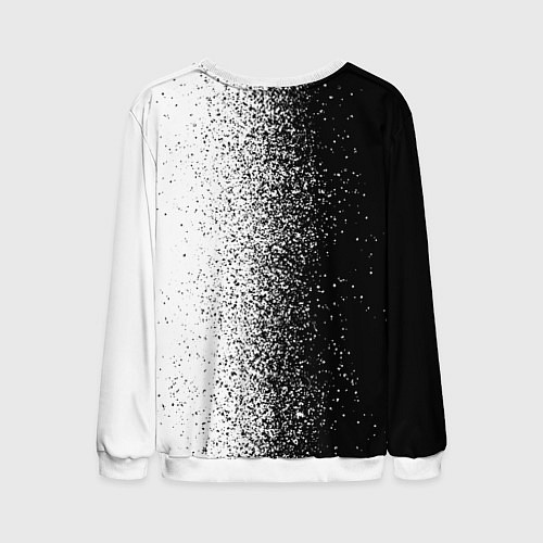 Мужской свитшот Брызги красок - Черно-белый / 3D-Белый – фото 2