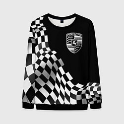 Свитшот мужской Porsche racing flag, цвет: 3D-черный