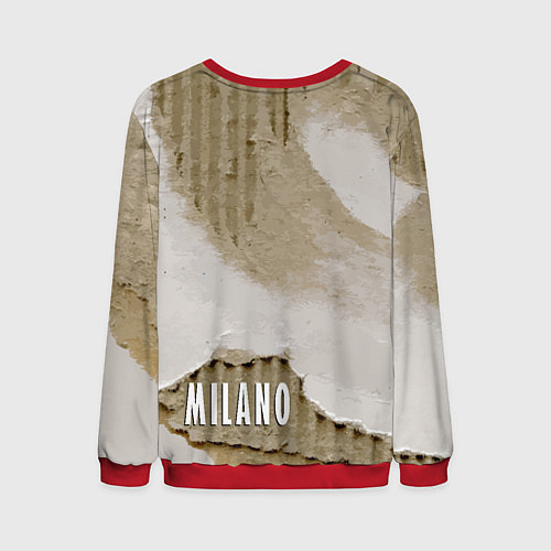 Мужской свитшот Рваный гофрированный картон - Milano / 3D-Красный – фото 2
