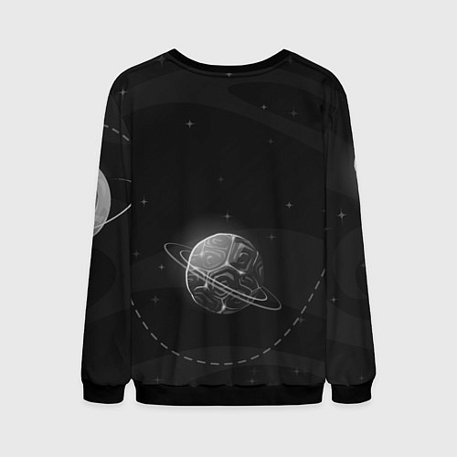 Мужской свитшот Хомяк в космосе / 3D-Черный – фото 2