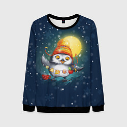 Мужской свитшот Новогодняя ночная совушка