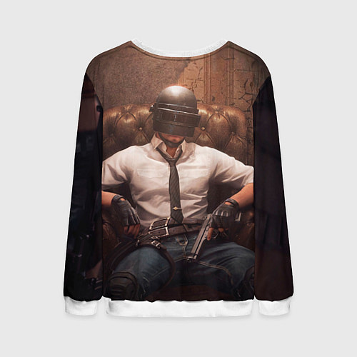 Мужской свитшот PlаyerUnknowns Battlegrounds / 3D-Белый – фото 2
