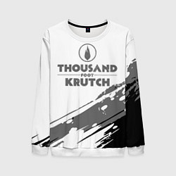 Свитшот мужской Thousand Foot Krutch логотип, цвет: 3D-белый