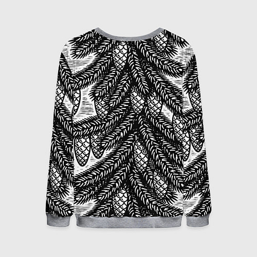Мужской свитшот Новый год ёлки и шишки / 3D-Меланж – фото 2