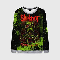 Мужской свитшот Slipknot green череп