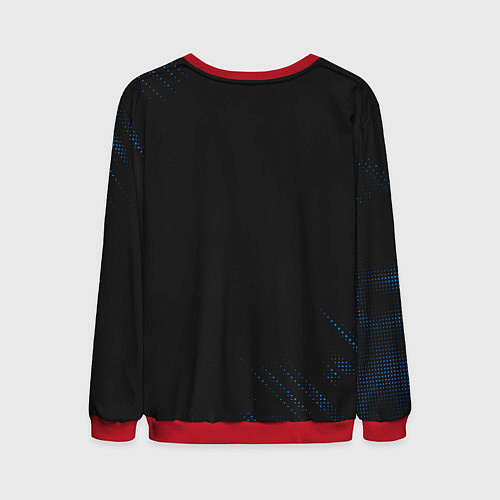 Мужской свитшот Обратная сторона девушки / 3D-Красный – фото 2