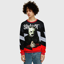 Свитшот мужской Slipknot абстракция, цвет: 3D-красный — фото 2