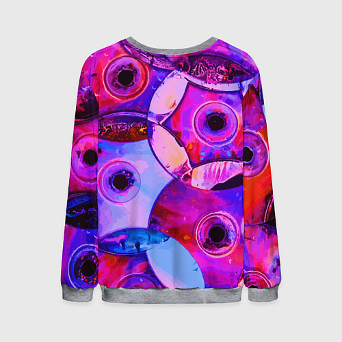 Мужской свитшот DJ Scratchy in pink glasses / 3D-Меланж – фото 2