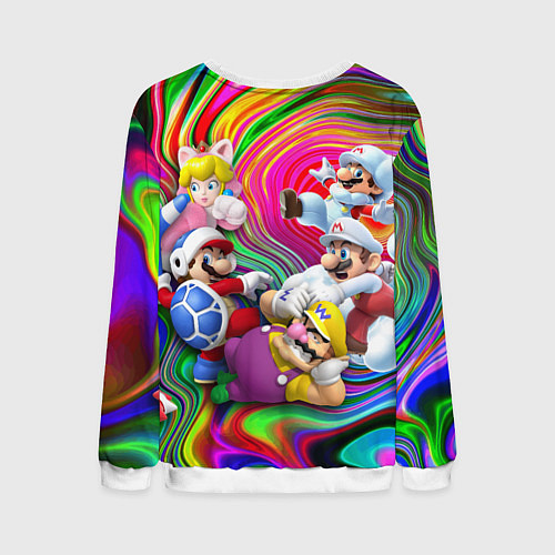 Мужской свитшот Super Mario - Gaming aesthetics - Collage / 3D-Белый – фото 2