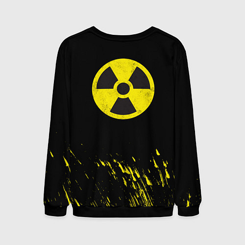 Мужской свитшот Radiation - радиационная опасность / 3D-Черный – фото 2
