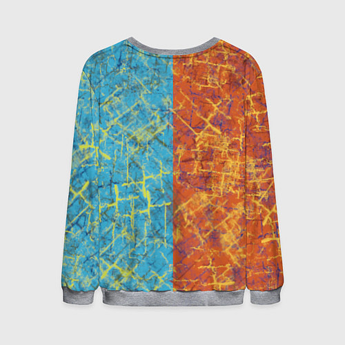 Мужской свитшот Огненный новогодний кролик / 3D-Меланж – фото 2