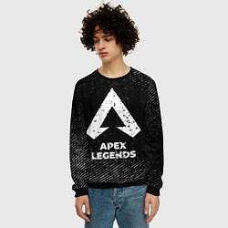Свитшот мужской Apex Legends с потертостями на темном фоне, цвет: 3D-черный — фото 2