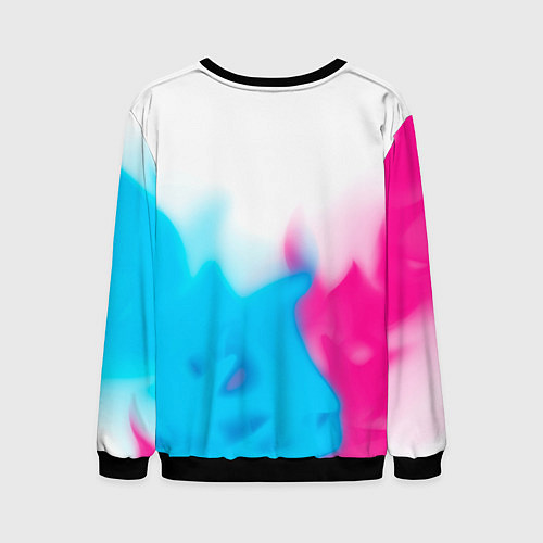 Мужской свитшот JAC neon gradient style: символ сверху / 3D-Черный – фото 2