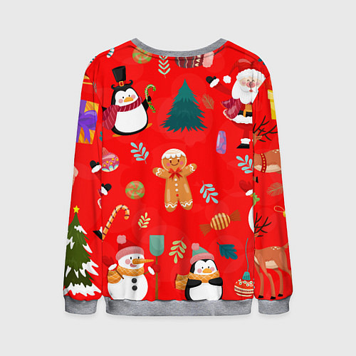 Мужской свитшот Merry christmas art / 3D-Меланж – фото 2