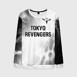 Мужской свитшот Tokyo Revengers glitch на светлом фоне: символ све
