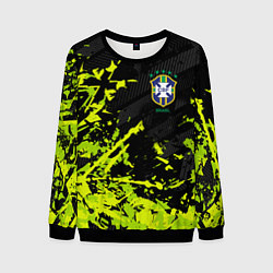 Свитшот мужской Сборная Бразилия пятна, цвет: 3D-черный