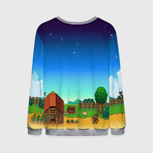 Мужской свитшот Мой дом в Stardew Valley / 3D-Меланж – фото 2