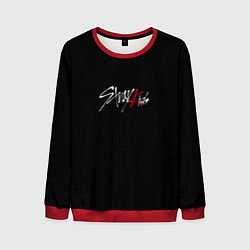 Свитшот мужской Stray Kids white logo, цвет: 3D-красный