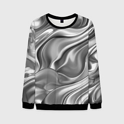 Свитшот мужской Плавленное серебро, цвет: 3D-черный
