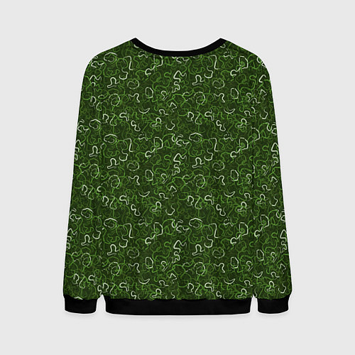 Мужской свитшот Милитари лента / 3D-Черный – фото 2