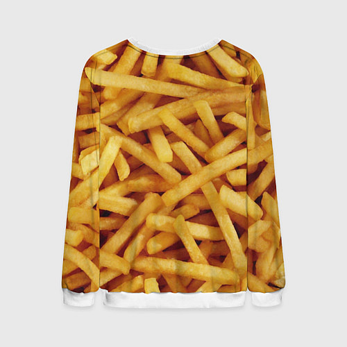 Мужской свитшот Картошка фри / 3D-Белый – фото 2