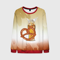 Свитшот мужской Брецель с пивом, цвет: 3D-красный