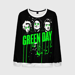 Свитшот мужской Green day paint, цвет: 3D-белый