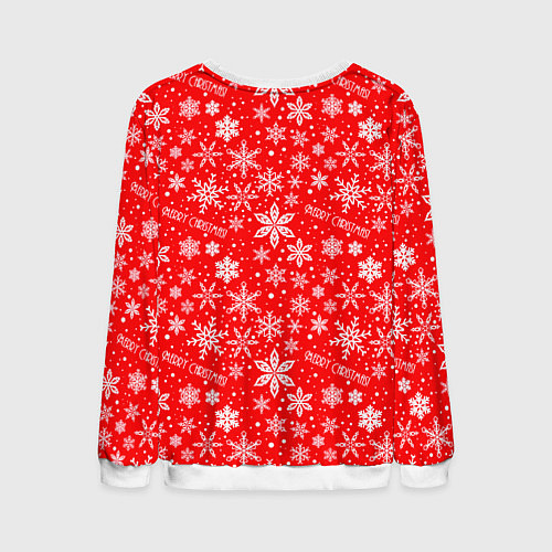 Мужской свитшот Merry christmas new year / 3D-Белый – фото 2