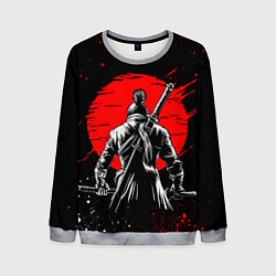 Мужской свитшот Самурай - красное солнце