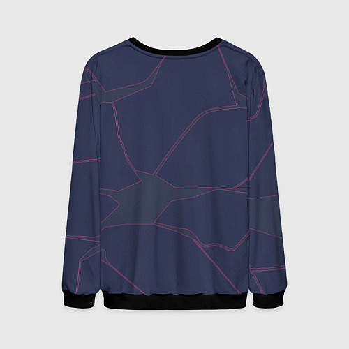 Мужской свитшот Малиновая луна / 3D-Черный – фото 2