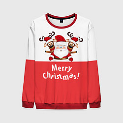 Мужской свитшот Дед Мороз с оленями