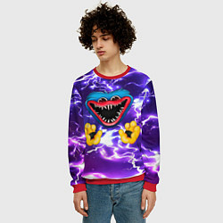 Свитшот мужской Хагги Вагги и молнии, цвет: 3D-красный — фото 2