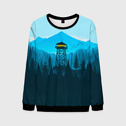 Свитшот мужской Firewatch вечер, цвет: 3D-черный