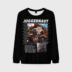 Свитшот мужской Juggernaut надписи, цвет: 3D-черный